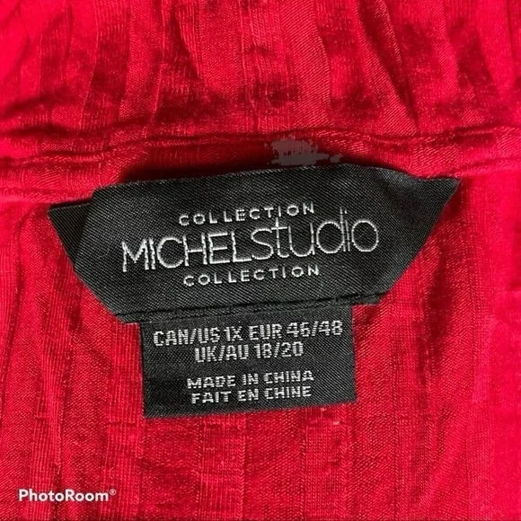 MICHEL STUDIO ribbed knit viscose tie neck tank - Picture 6 of 7